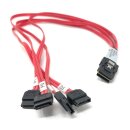 LSI Molex 79576-3003 Raid Controller Kabel Mini SAS zu 4x SATA