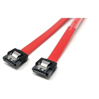 3x SATA III Kabel 28cm intern HDD SSD Datenkabel 2x gerade Stecker rot