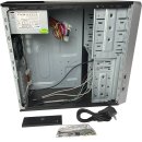 PC Gehäuse ATX Qvision 826BS schwarz / Silber inkl. 420 Watt Netzteil und Montageset + Kabel NEU-Ware