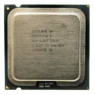 CPU Intel 775 Pentium Dual Core 2 x 2,8 GHz D 820 Tray / SL8CP