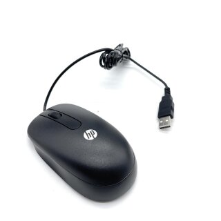 HP Maus optisch Kabelgebunden 1,8 m 3 Tasten USB für PC Laptop Notebook schwarz