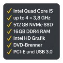 2G Dell 3420 │ Quad Core i5 3,4 GHz │ 8GB RAM │ 256GB NVMe SSD │ DVD-RW │ Win 11