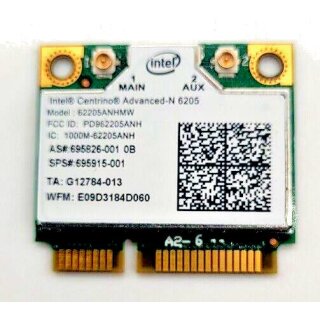 Intel Centrino WLAN WIFI Mini PCIe Adapter Wireless Card  WLAN-Modul 62205ANHMW