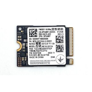 Samsung 512 GB PC Festplatte Laptop SSD M.2 2230 NVME MLC PCIE PM991