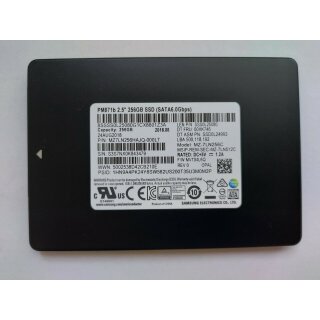 Samsung PM871b 256 GB SSD 2,5 Zoll Sata III 6.0Gb/s Notebook Laptop (MZ 7LN256C)