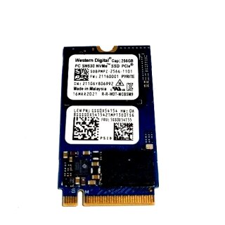 Western Digital 256 GB SSD M.2 2242 NVMe PC Festplatte Laptop SN530