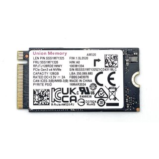 Union Memory 128 GB SSD M.2 2242 NVME PC Festplatte Laptop RPJTJ128RDE1MWY