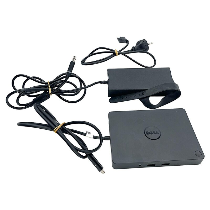 Dell 450-AFGM - WD15 USB 3.0 (3.1 Gen 1) Type-C Zwart (WD15 Docking Station w/ 130W Adapter Inclusief Power Cable. for UK, EU. (12 garantie