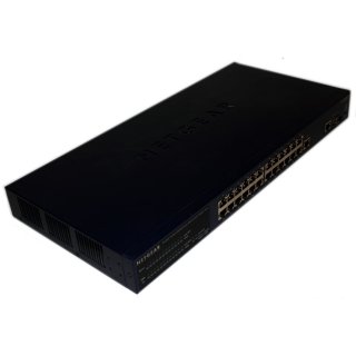 Switch Netgear FS726T 24-Port - 10/100 - 2x GBit - 1x mini GBIC 19-Zoll Rack 1HE