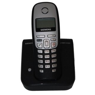 Siemens Gigaset A260 DECT Mobilteil mit Ladeschale und Netzteil