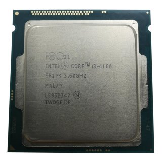CPU Intel 1150 Core i3 2 x 3,6 GHz i3-4160 Tray / SR1PK