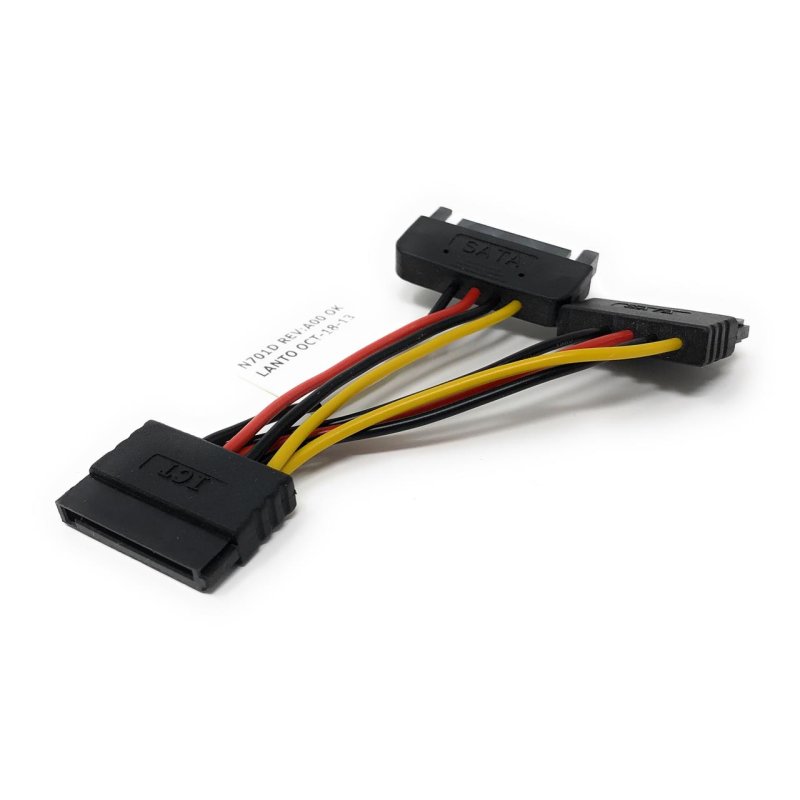 2x Stecker / 1x Kupplung 15 Pin goobay Y-Stromkabel für SATA-HDD 20cm