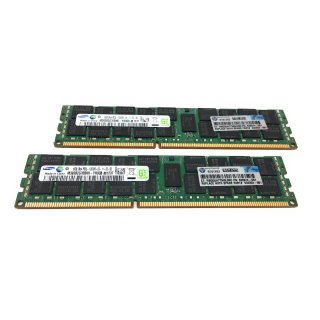 32GB Kit / 2x 16GB DDR3 1333MHz PC3L-10600R Server RAM Samsung / HP 628974-081 2Rx4