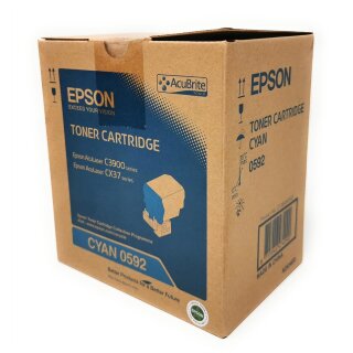 Toner Original Epson 0592 C13S050592 A0X54E0 Cyan / Blau 6.000 Seiten Neuware OVP !