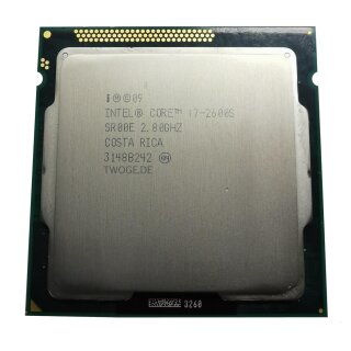 CPU Intel 1155 Core i7 4 x 2,8 GHz  i7-2600s Tray / SR00E