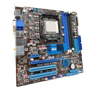 Mainboard Asus M4A785D-M Pro Sockel AM3 microATX ohne Slotblende + AMD Phenom II X2 550