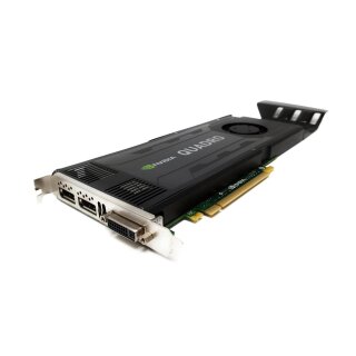 HP Nvidia Geforce Quadro K4000 3GB PCI-E 16x / 16-Fach Full Profile 2x DP 1x DVI-I 713381-001