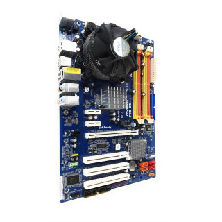 Mainboard ASRock P5B-DE Sockel 775 ATX ohne Slotblende + Intel E7500 + Kühler