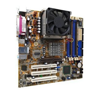 Mainboard Asus P4P800-VM Sockel 478 microATX ohne Slotblende + Pentium 2,4GHz + Kühler