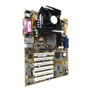Mainboard Asus P4PE-X Sockel 478 ATX ohne Slotblende + Pentium 2,66GHz + Kühler