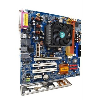 Mainboard ASRockAliveNF6G-GLAN Sockel AM2 mircoATX mit Slotblende + Athlon X2 5000 + Kühler