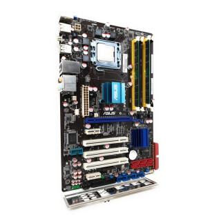 Mainboard Asus P5Q SE Sockel 775 ATX mit Slotblende + C2D E8400 + 4GB RAM