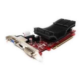 Asus ATI Radeon HD 4350 512MB PCI-E 16x / 16-Fach Silent Full Profile DVI-I HDMI D-SUB EAH4350 SILENT/DI/512MD2(LP)