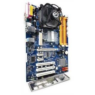 Mainboard ASRock 4Core1600-GLAN Sockel 775 ATX mit Slotblende + C2D E7400 + Kühler
