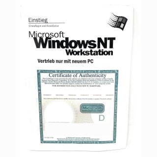 Microsoft Windows NT Workstation 4.0 CD Lizenz Originalverpackung Deutsch