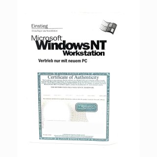 Microsoft Windows NT Workstation 1-4 CPU Version CD Setup-Disketten OVP Deutsch