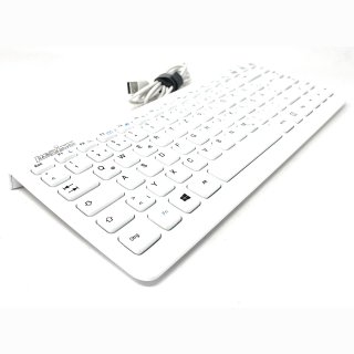 Perixx PERIBOARD-407W DE Mini Tastatur USB Weiss QWERTZ DE Layout